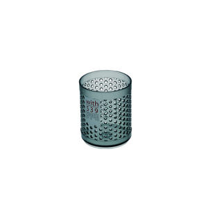 Inomata Wiz 539 Boîte de rangement décorative ronde grise transparente - Product Image 1