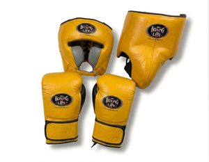 <b>Boxing</b> Safety Equipment <b>Set</b> Featuring Protective Headgear and Lace Up Gloves for Gym Training and Practice - Product Image 2