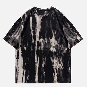 Premium Quality <b>Top</b> Trending Unisex Oversized Crew Neck Hip Hop Multi color <b>rainbow</b> Tie Dye Custom Printed Men's Summer T-shirts - Product Image 4