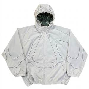 Nouveautés : ensembles coupe-vent en nylon pour homme, blancs avec panneaux réfléchissants, logo personnalisé, respirants, pour l'été, style streetwear - Product Image 2