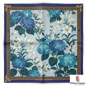 Écharpe carrée personnalisée de qualité supérieure, imprimée, légère et douce, foulard de mode pour femmes, faible MOQ, fabricant et fournisseur OEM ODM - Product Image 6