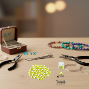 Perle di ilan da 6 mm, 20 g, per la creazione di gioielli - Product Image 3