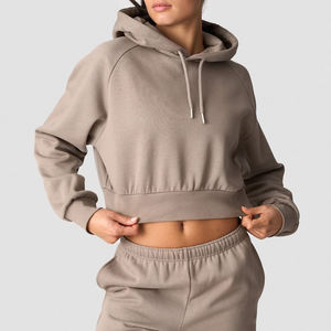 Sweat à capuche court streetwear délavé, 100% coton épais, lavable, avec broderie de logo personnalisé et impression numérique, idéal pour l'hiver - Product Image 2