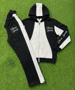 CLOVIX SPORTS Custom Men Streetwear Tracksuit 100% Cotton Windproof Lightweight <b>Jacket</b> Shorts Set Drawstring Closure Casual - Product Image 6