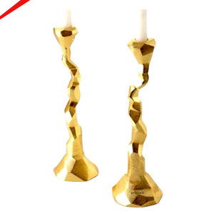 Support de bougie en métal fait main, écologique, de haute qualité, finition brillante, design artistique décoratif, couleur dorée, à fixer au mur, pour la maison - Product Image 3