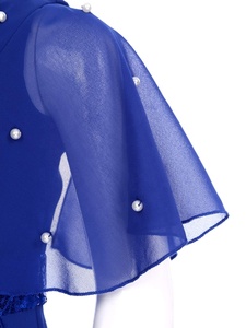 Mono de pierna ancha con volantes para niñas de 6 a 14 años con bolsillos para fiesta, boda, desfile, banquete, ceremonia, actuación - Product Image 5