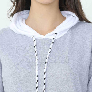 เสื้อฮู้ดดี้โอเวอร์ไซส์ผู้หญิงสีพื้นแบบใหม่ล่าสุดสำหรับฤดูหนาว ผ้าฝ้าย 100% โลโก้ด้านหน้า เป็นมิตรกับสิ่งแวดล้อม กันลม - Product Image 4