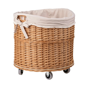 Cesta de Ratán Premium con Ruedas y Forro de Algodón, Cesta para Pan Tejida a Mano para Panaderías y Supermercados, de Fábrica en Vietnam - Product Image 2