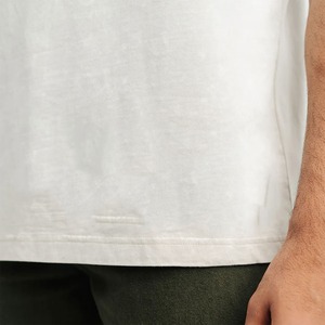 Camiseta Blanca de Manga Corta para Hombre, Corte Regular, Personalizada, 100% Algodón, Estilo Casual, Cuello Redondo, Tejido de Punto, Transpirable, Logotipo Frontal - Product Image 6