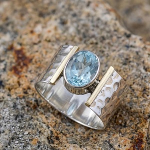 Natural Ametrine Gemstone <b>Ring</b> 925 Sterling <b>Silver</b> Natural Gemstone <b>Ring</b> for Women Jewelry Vintage Elegant <b>Ring</b> - Product Image 5