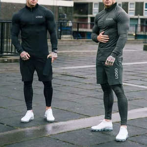 Ensemble de sous-vêtements thermiques respirants pour hommes, caleçons longs de sport à séchage rapide, taille élastique, imprimé - Product Image 5