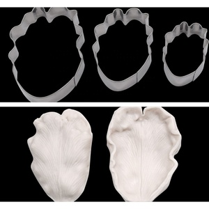 AK Parrot Tulip Silicone Veiner Và Máy Cắt Kẹo Mềm Bằng Thép Không Gỉ Dụng Cụ Làm Hoa Đặt Để Trang Trí Bánh A-357 & VM089 - Product Image 2