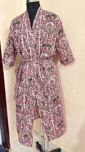 Kimono de algodón suelto al por mayor, bata estampada personalizada, cárdigan para mujer, camisa de playa para bikini, sexy, para la playa, ropa de dormir, kimono - Product Image 2