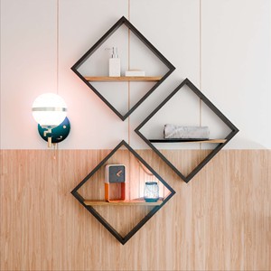 Sistema de estanterías geométricas modernas de MDF para pared |   Estanterías Modulares de Diseño |   Venta al por mayor - Product Image 4