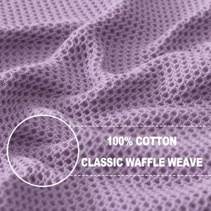 Paquete de 6 Paños de Cocina Ultra Suaves de Algodón 100% con Tejido Waffle, 12 x 12 Pulgadas, de Secado Rápido y Absorbentes, Color Lavanda - Product Image 5
