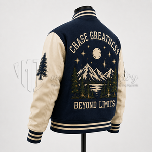 Veste universitaire personnalisée pour homme, veste bomber, veste de baseball oversize, streetwear, fabricant OEM - Product Image 5
