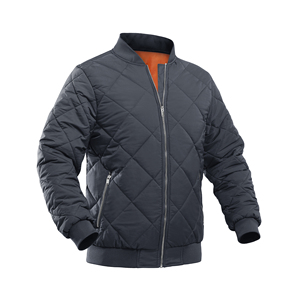 Wholesale Single-layer Winter Quilted Windbreakers <b>Jackets</b> <b>Canvas</b> Zipper Front Waterproof Windproof Outdoor Hiking - Product Image 3