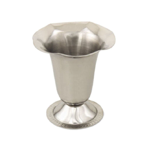 Gobelet classique en métal, finition argentée, design solide, réutilisable, cadeau pour les fêtes et les bars, gobelets tulipes faits à la main - Product Image 6