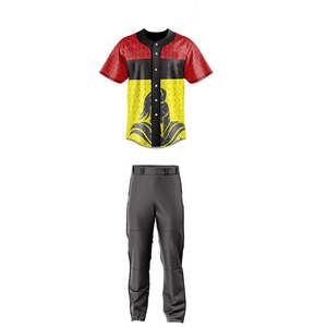 Conjunto de Uniforme de Béisbol para Hombre, Jersey Sublimado Sólido, Pantalones con Cintura Elástica, Absorbe la Humedad, Transpirable, 100% Poliéster, para Todas las Temporadas - Product Image 3
