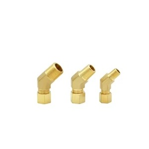 Raccord de compression en laiton à filetage mâle à 45 degrés, connecteur de tube pneumatique et hydraulique pour tube en cuivre, disponible en tailles métriques et impériales - Product Image 1