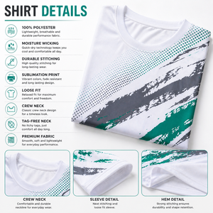 Camiseta de Hombre, Estampada, Lisa, para Sublimación, Unisex, de Poliéster, Blanca, para Verano, Personalizable - Product Image 6