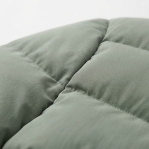 Chaqueta Acolchada Verde Oliva para Hombre, Cuello Alto, Cierre de Cremallera, Cortavientos, Abrigo Casual de Invierno, Corte Regular, Relleno de Poliéster - Product Image 4