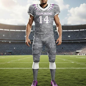 ชุดยูนิฟอร์มอเมริกันฟุตบอลแบบสปอร์ต ผลิตจากวัสดุดูดซับเหงื่อแบบซับลิเมชั่น เหมาะสำหรับการฝึกซ้อมเป็นเวลานาน - Product Image 4