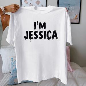 Je suis Jessica style grunge pur coton t-shirt femme coupe confort - Product Image 3