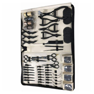 Kit d'outils pour extensions de cheveux, ensemble complet, qualité supérieure, acier inoxydable, outils professionnels pour l'application d'extensions de cheveux à l'eau - Product Image 3