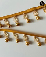 Frange de perles délicates faites à la main en gros, garniture de robe à franges de perles de cristal, achat direct du fournisseur