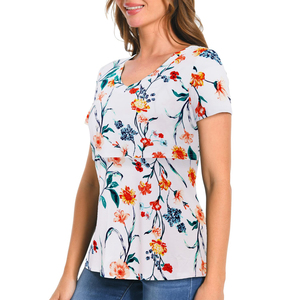 Hauts d'allaitement pour femmes, vêtements de maternité à motif uni, fermeture éclair double latérale pour l'allaitement, style tendance - Product Image 4