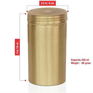 Handmade Brass Container Budget Friendly Storage <b>Jar</b> for Kitchen Spices Dry Fruits and Daily Use Brass Container - Product Image 5