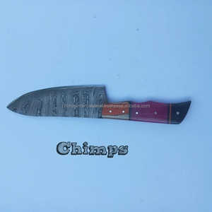 Couteau de chef japonais artisanal écologique de marque personnalisée, couteau Santoku en acier inoxydable de 8 pouces, manche en bois 356 - Product Image 5