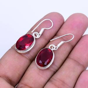 Pendientes colgantes de granate de Mozambique en plata 925, hechos a mano, estilo bohemio, con piedras preciosas naturales para mujer - Product Image 5