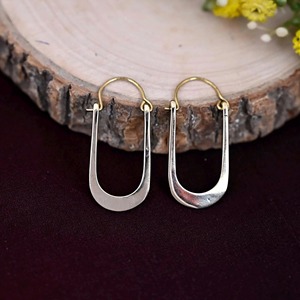 Metal <b>Craft</b> <b>Light</b> Weight Brass Earrings Slim Profile Brass Earrings Smooth Finish Wholesale Factory Price Item Use Metal Crafts - Product Image 3