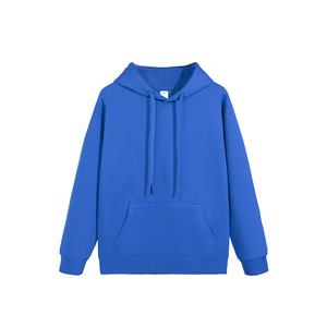 Men's Oversized Hooded Sweatshirt Solid Color Cotton Fleece Casual Autumn Pocket Design Regular Sleeve Knitted <b>Hoodie</b> - Product Image 2