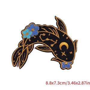 Wholesale Ocean Wave Embroidery Patches Premium Chenille Iron On Fabric Patches for <b>Jackets</b> Hats Backpacks Vests Clothing - Product Image 6