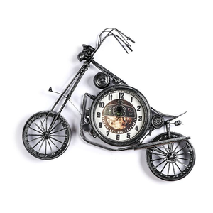Vintage Metal Motorcycle <b>Clock</b> Handmade Decorative Home Office Gift Collectible Classic Bike Style for Souvenir Gift - Product Image 5