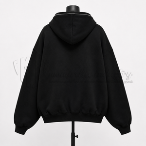 Custom <b>Zip</b> <b>Up</b> <b>Hoodie</b> Streetwear <b>Graphic</b> Patchwork Hooded Sweatshirt Oversized OEM ODM Wholesale Manufacturer - Product Image 2