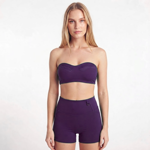 Vêtements de sport pour femme, style nouveau, haut court, tenue de sport sans couture, ensemble yoga 2 pièces - Product Image 1