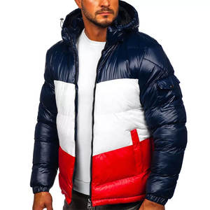 Chaquetas Acolchadas Casuales Brillantes para Hombre 2025, Chaquetas de Invierno Gruesas con Cierre de Cremallera, Capucha de Lona, Servicio OEM, Impresión Puff - Product Image 2