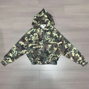 Sudadera con Capucha Oversize Unisex con Estampado de Camuflaje Real Tree, Cierre de Cremallera Personalizado - Product Image 4