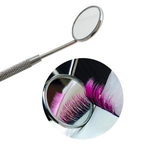 German Stainless Steel Wholesale Beauty Makeup Mirror with Hollow Handle for <b>Nail</b> and Finger Use Eyelash <b>Extension</b> Mirror Tools - Product Image 3