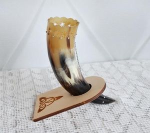 Jarra de cerveza de cuerno, jarra vikinga de cuerno, cuerno nórdico para beber hecho a mano con cuerno de búfalo - Product Image 2
