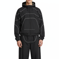 Ensemble de survêtement coupe-vent pour homme, réfléchissant, personnalisé, OEM, vente en gros