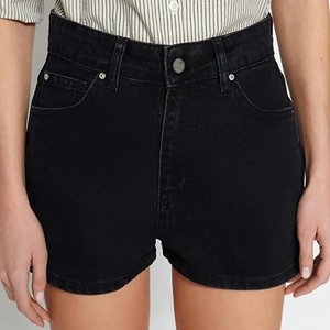 Shorts en jean amples personnalisés avec logo pour femmes, coupe décontractée, tenue décontractée d'été, fournisseur d'usine - Product Image 3