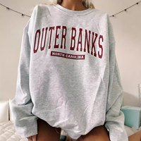 Sudadera Reversible de Cuello Alto para Mujer con Logotipo Personalizado, Estampado de Letras Oversize, de Forro Polar de Poliéster/Algodón, OEM Frontal, Colección Otoño-Invierno