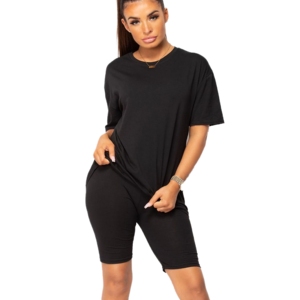 Ensemble de sport assorti pour femmes, vêtements de course, fabricant, tailles plus, ensembles t-shirt et short - Product Image 3