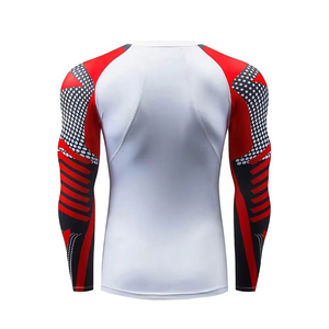 Style unique, qualité supérieure, respectueux de l'environnement, 100% polyester HM, manches longues, logo personnalisé, rashguard pour homme - Product Image 2