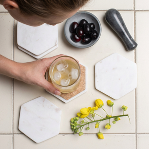 Wholesale marble coaster set for restaurant hotel and catering industry beverage service table accessories By Handmade C - Product Image 1